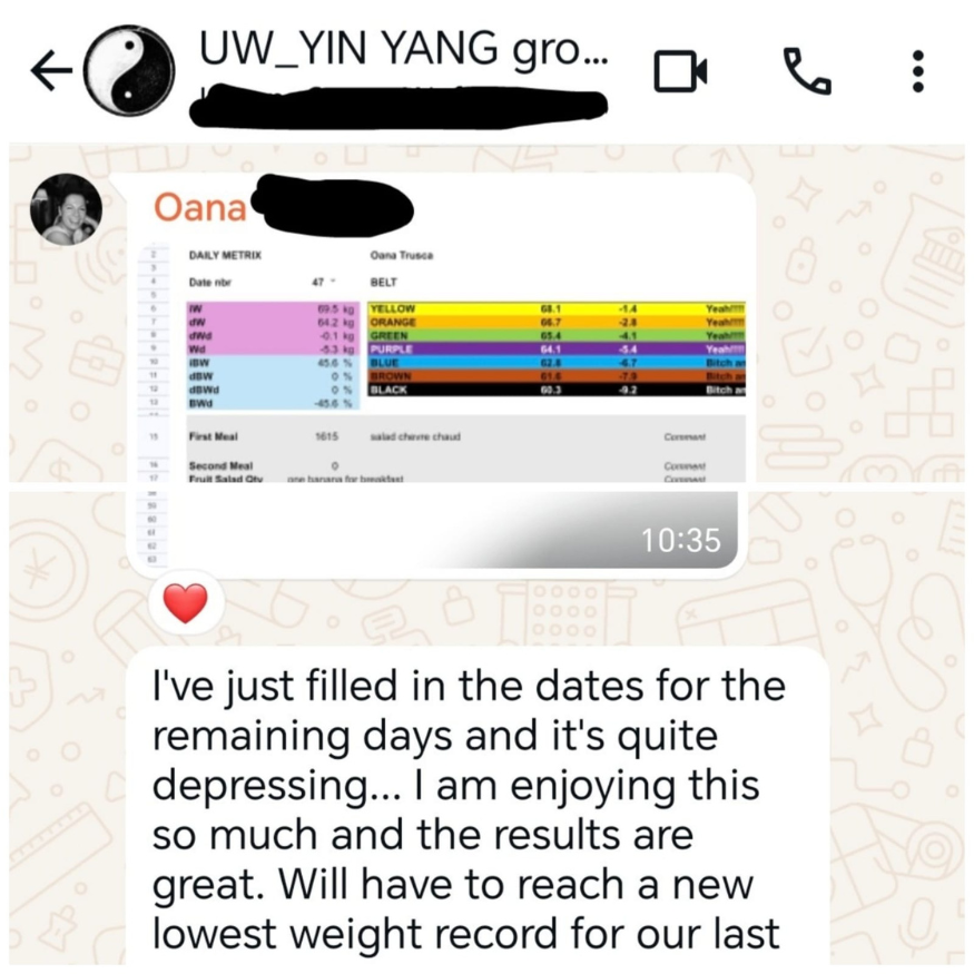 WhatsApp testimonial